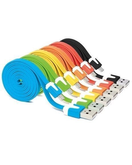 Cable Micro USB a USB Plano Colores Surtidos CAUSBM-CP