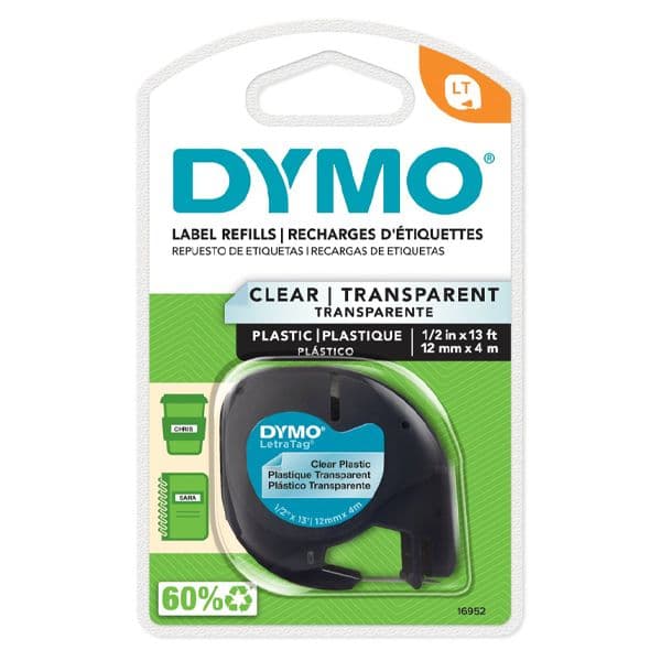 CINTA-DYMO Cinta para etiquetas letratag color negro DYMO