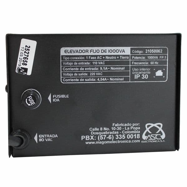Elevador De Voltaje 110/220Vac 1000VA EF1000