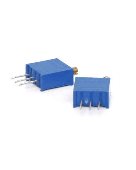 Trimmer Vertical Cuadrado De 10KΩ y 15 Vueltas T10KV